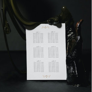 Poster mariage monogramme or classique romantique