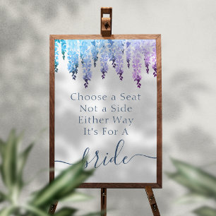 Poster Mariage Mrs & Mrs Choisissez un Siège et non un Cô