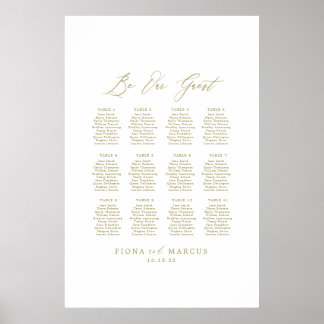 Poster Mariage Or Soyez Notre Guest Sein Signal
