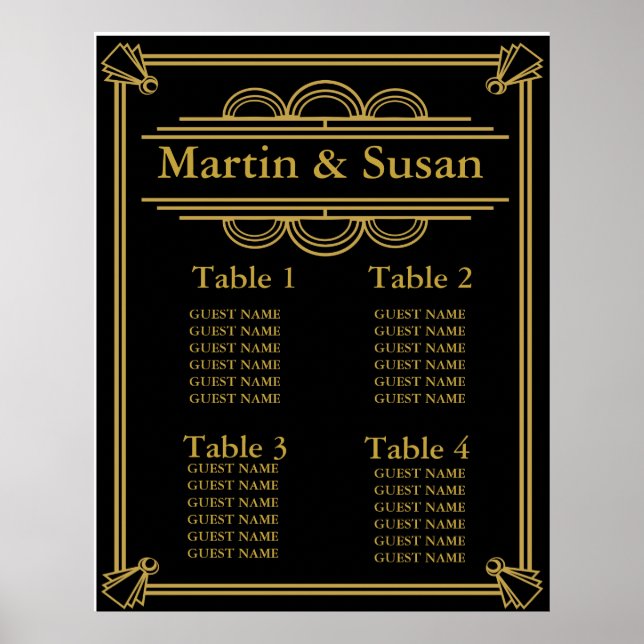 Poster MARIAGE OU TABLE DE PARTI PLANNER Collection Siège (Devant)