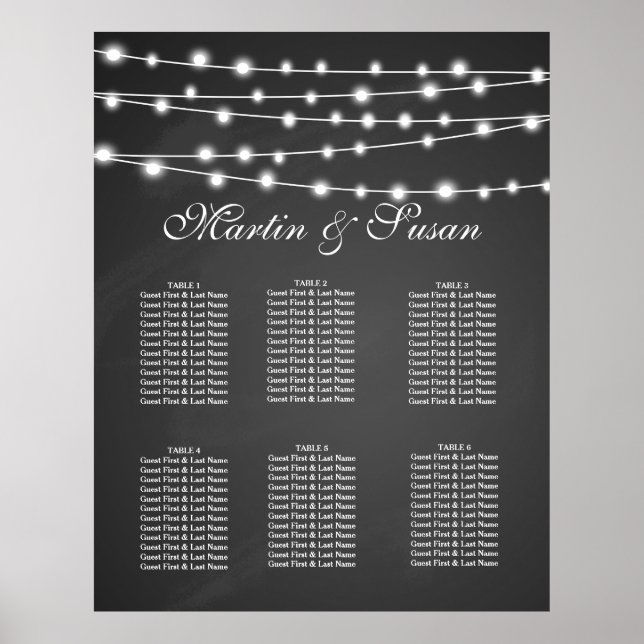 Poster MARIAGE OU TABLE DE PARTI PLANNER Collection Siège (Devant)