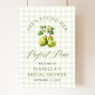 Poster Mariage Parfait de Poire de Bain Moderne à Carreau