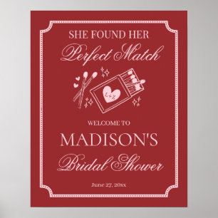 Poster Mariage Parfait Fait au Ciel Bienvenue à la Fête d