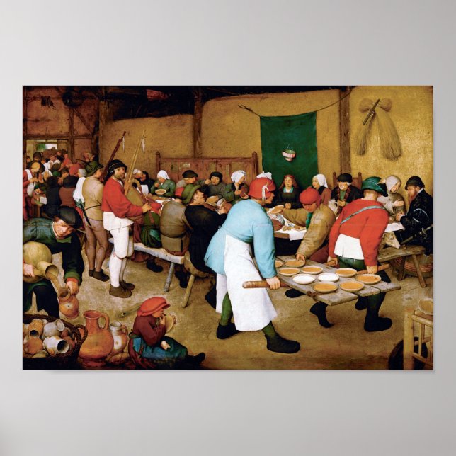 Poster Mariage paysan, Pieter Bruegel (Devant)
