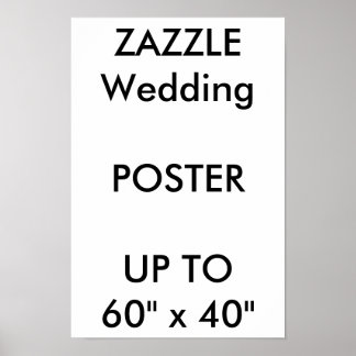 Poster mariage personnalisé 11" x 16,5" Portrait É