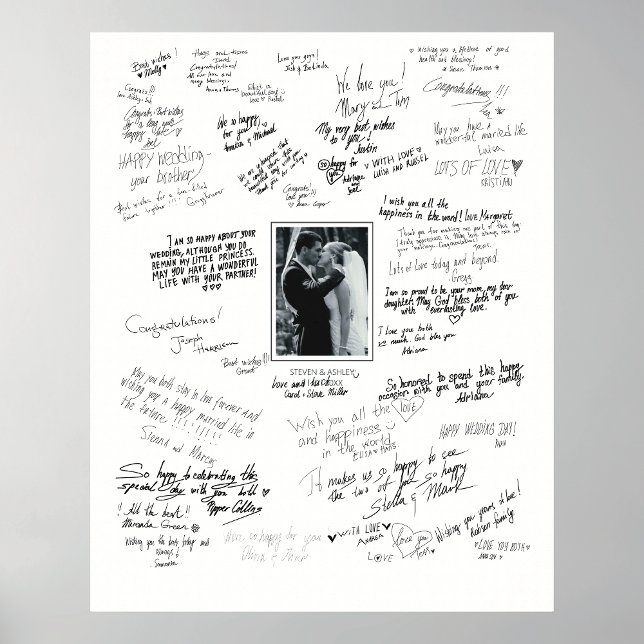 Poster Mariage Personnalisé Pour Les Souhaits D'In (Créateur téléchargé)