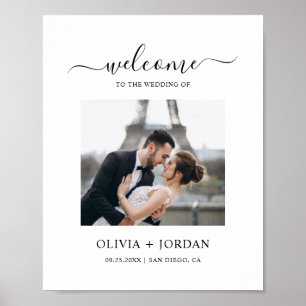 Poster Mariage photo Accueil minimaliste Mariage moderne