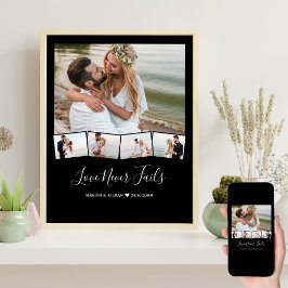 Poster Mariage Photo Collage Zigzag Image Strip personnal