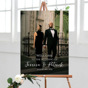 Poster Mariage photo signe d'accueil entièrement personna