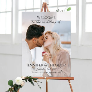 Poster Mariage photo signe d'accueil entièrement personna