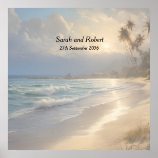 Poster Mariage plage