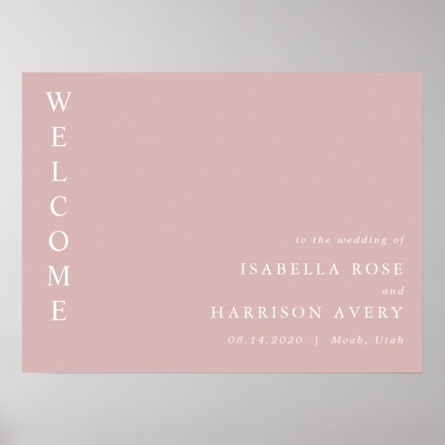 Poster MARIAGE ROGUE Dusty Blush Rose Mauve (Devant)