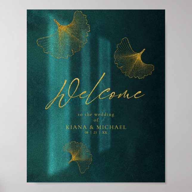 Poster Mariage Romance Moon Welcome Green ID881 (Devant)