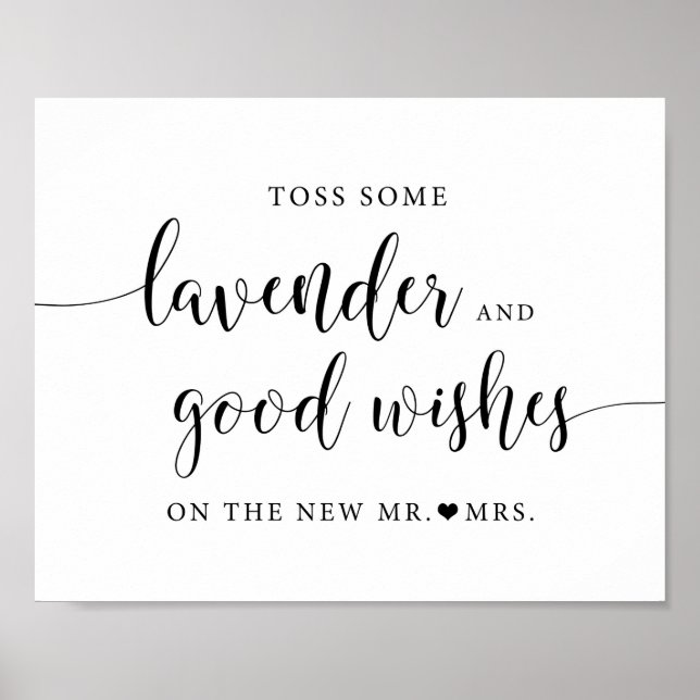 Poster Mariage rustique Envoi Lavender Lavender Lot Signa (Devant)