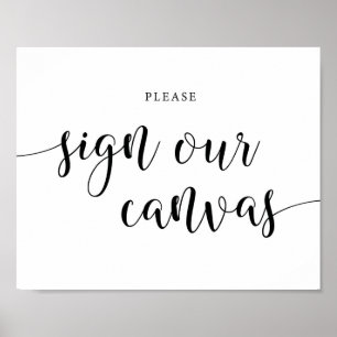 Poster Mariage rustique Signe Notre Panneau De Toile