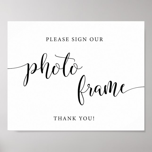 Poster Mariage Rustique S'Il Vous Plaît Signer Notre Cadr (Devant)