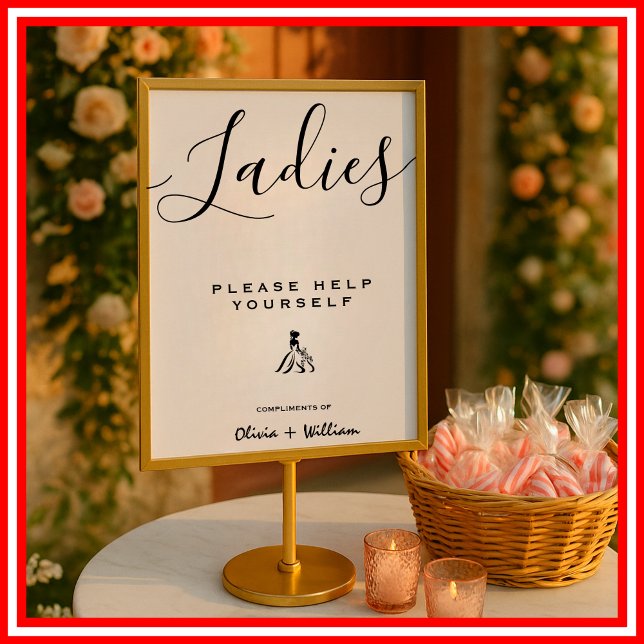 Poster Mariage Salle de bain Signé Moderne Élégant Minima (Créateur téléchargé)