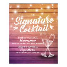 Mariage Signature Boisson Menu Champagne Verre Boi
