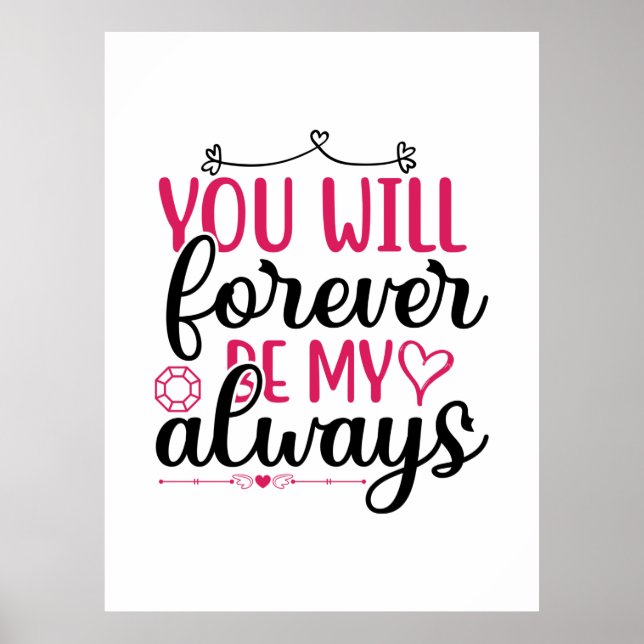 Poster Mariage Tu Seras Toujours Mon (Devant)
