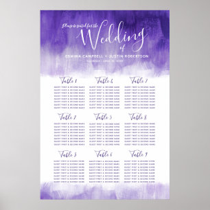 Poster Mariage ultra violet violet abstrait plan table