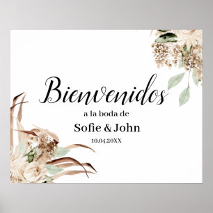 Poster Mariage Welcome Board en espagnol