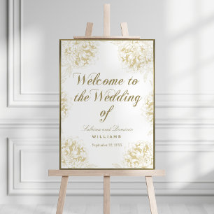 Poster Mariage Welcome or Elegant Peony Floral
