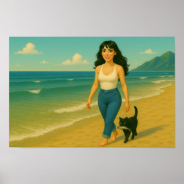 Poster Marianne Beach With Lilly