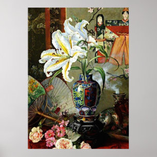 Poster Marianne North - peinture vintage d'art, Japon