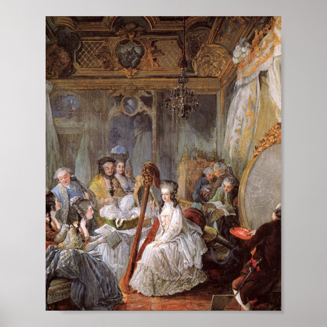 Poster Marie Antoinette Dans Sa Chambre À Versailles (Devant)