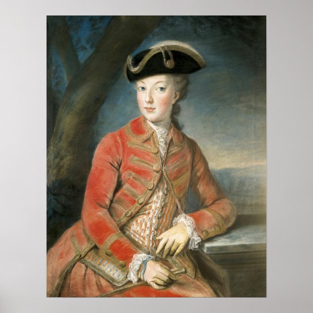 Poster Marie Antoinette Jagdbekleidung (Vorne)