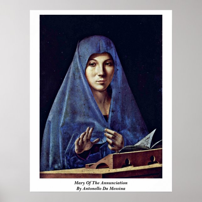 Poster Marie De L'Annonciation Par Antonello Da Messina (Devant)