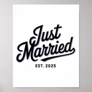 Poster Marié Est 2025 Femme Mariage M. &amp ; Mme Br