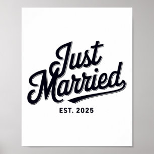 Poster Marié Est 2025 Femme Mariage M. Et Mme Brid