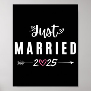 Poster Marié Est 2025 Mariage Lune De Miel Couples Et