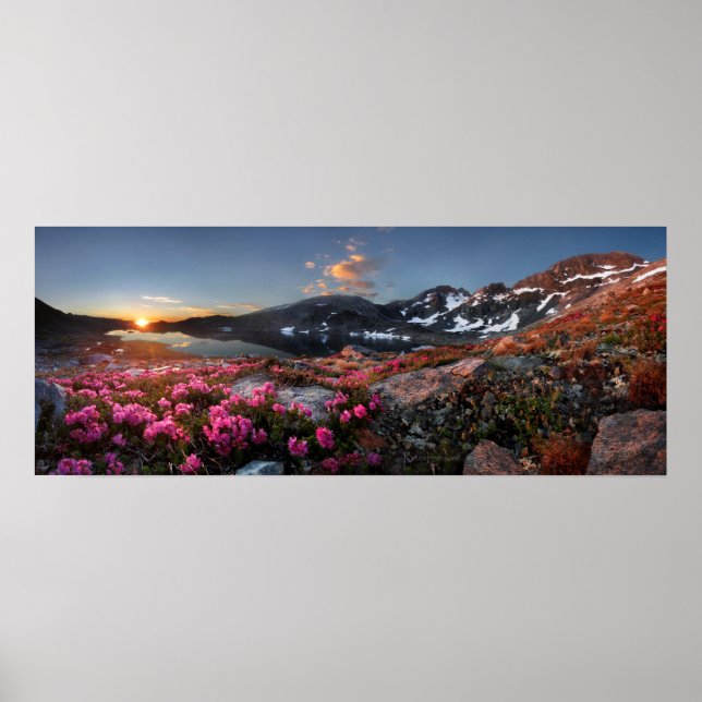 Poster Marie Lakes Sunrise - sentier John Muir - Sierra (Devant)