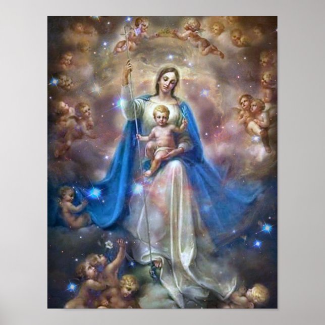 Poster Marie, Reine des Anges. (Devant)