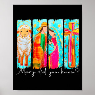 Poster Marie, saviez-vous Art de la Nativité pour amateur
