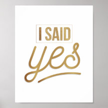 Mariée À Être Cadeau - J'Ai Dit Oui Gold Foil (fau