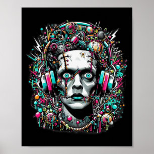 Poster Mariée Cyberpunk De Frankenstein
