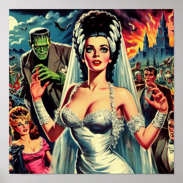 Poster Mariée d'horreur vintage (Devant)