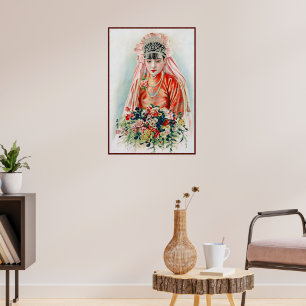 Poster Mariée en rouge au Mariage chinois à Shanghai