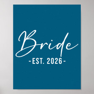 Poster Mariée est 2026 tenue de mariée se préparant marié