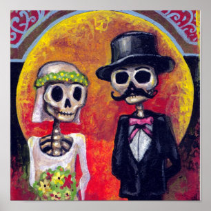 Poster Mariée et Mustachioé