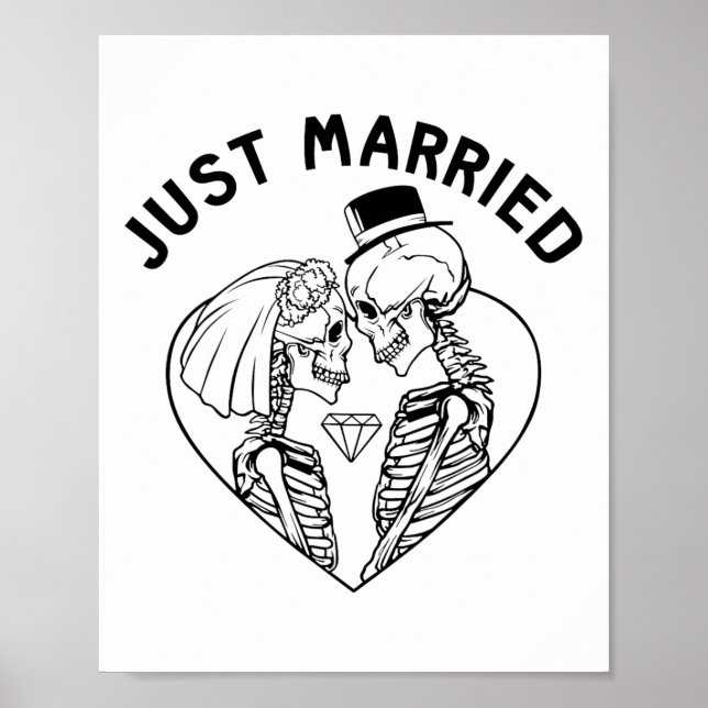 Poster Mariée mariée mariée mariée mariée Skeleton Couple (Devant)