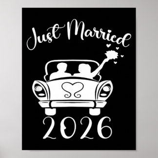 Poster Mariés Bagues de mariage assorties Couple 2026