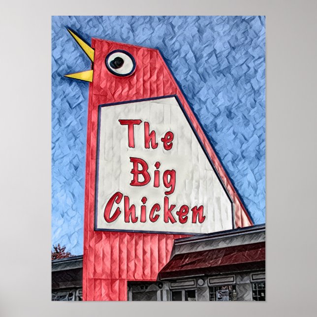 Poster Marietta Georgia Gros restaurant de poulet peintur (Devant)