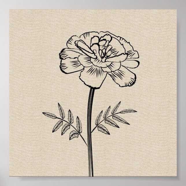 Poster Marigold pour Octobre Fleur (Devant)