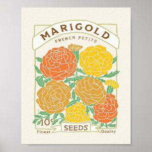 Poster Marigolds Seed Packet