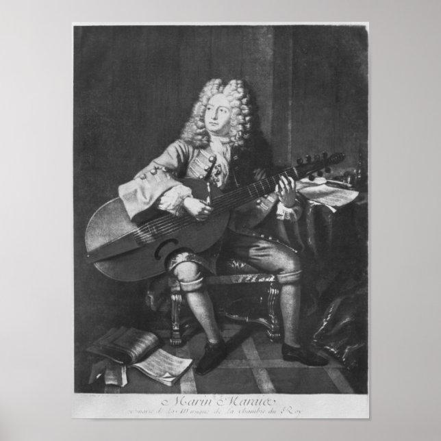 Poster Marin Marais, 1704 (Devant)