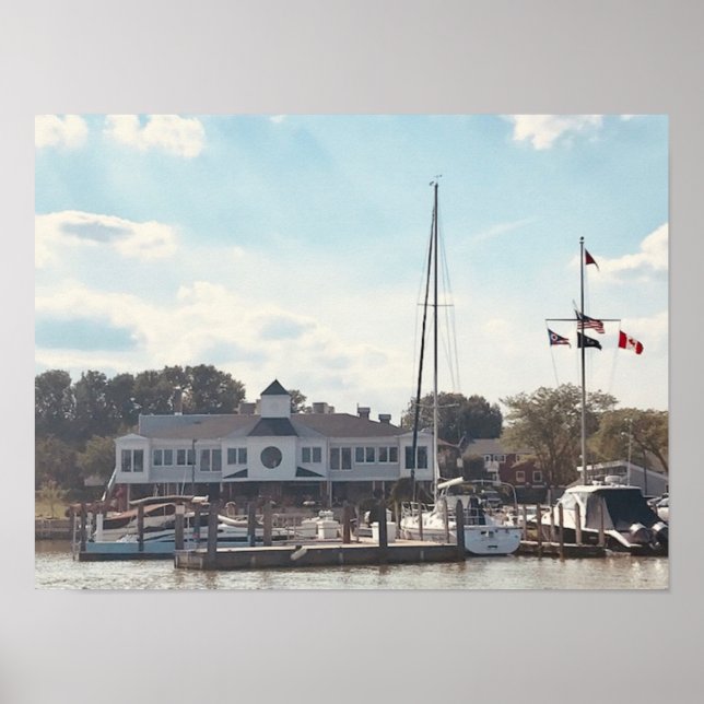 Poster Marina à Huron, Ohio Photographie (Devant)